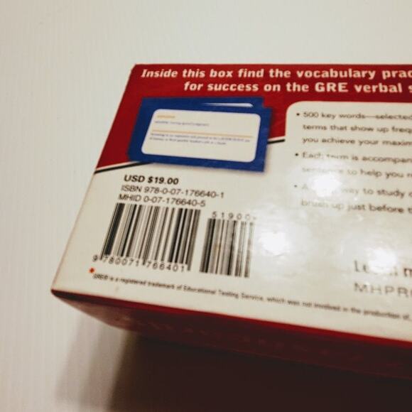 McGraw-Hill's GRE Vocabulary Flashcards. Perfect shape, see photos for details - Picture 6 of 7